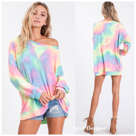 💖LAST! Softest Terry Pastel Tie Dye Pullover - Picture 6 of 10